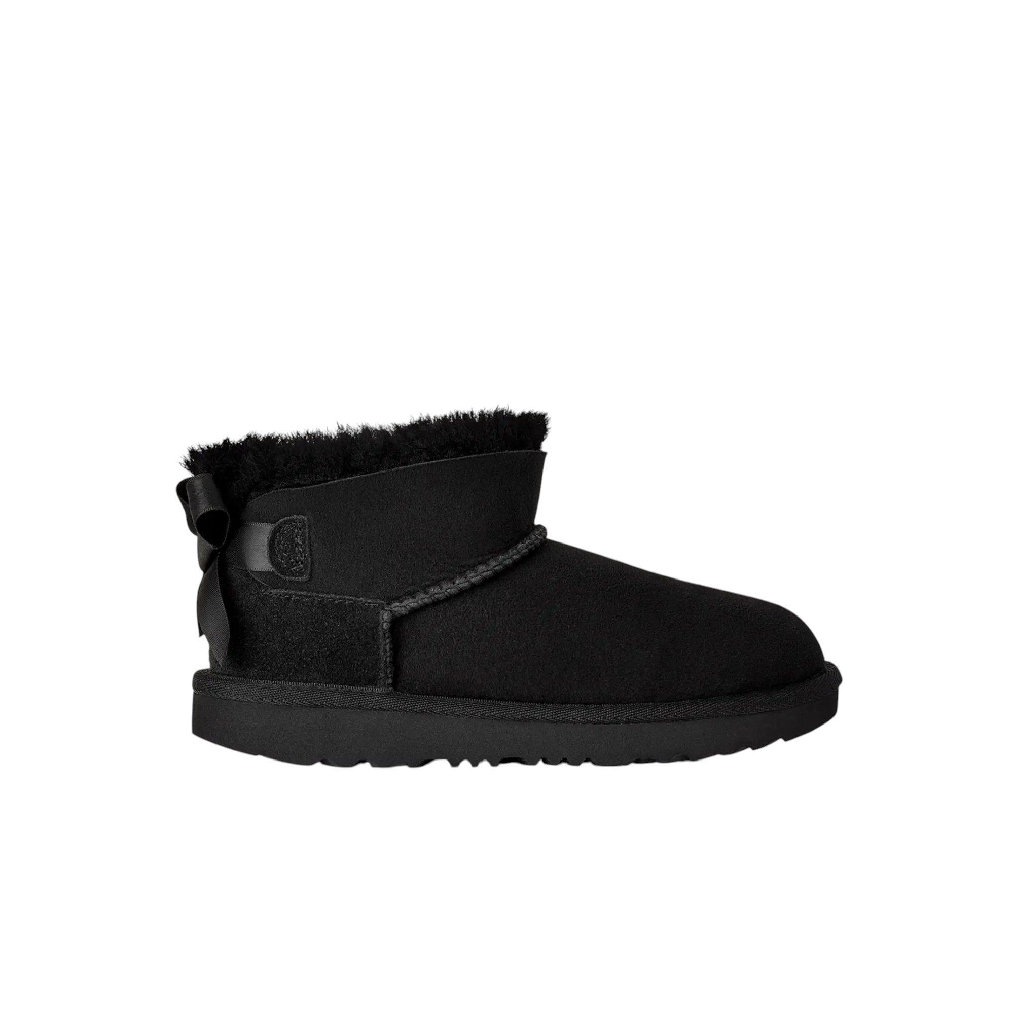 UGG Ultra Mini Bailey Bow "Black" Grade School Girls' Boot - BLACK